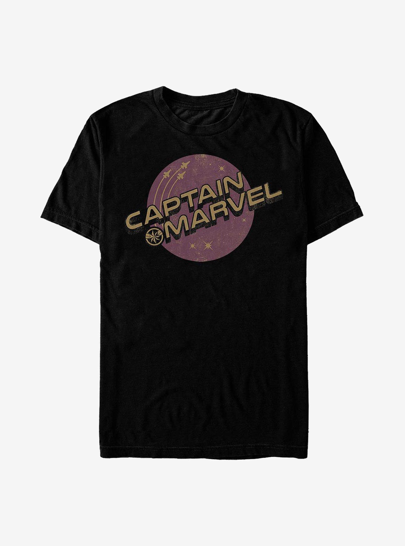 Marvel Captain Marvel Planets T-Shirt, BLACK, hi-res