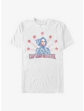 Marvel Captain Marvel Retro Stars T-Shirt, WHITE, hi-res