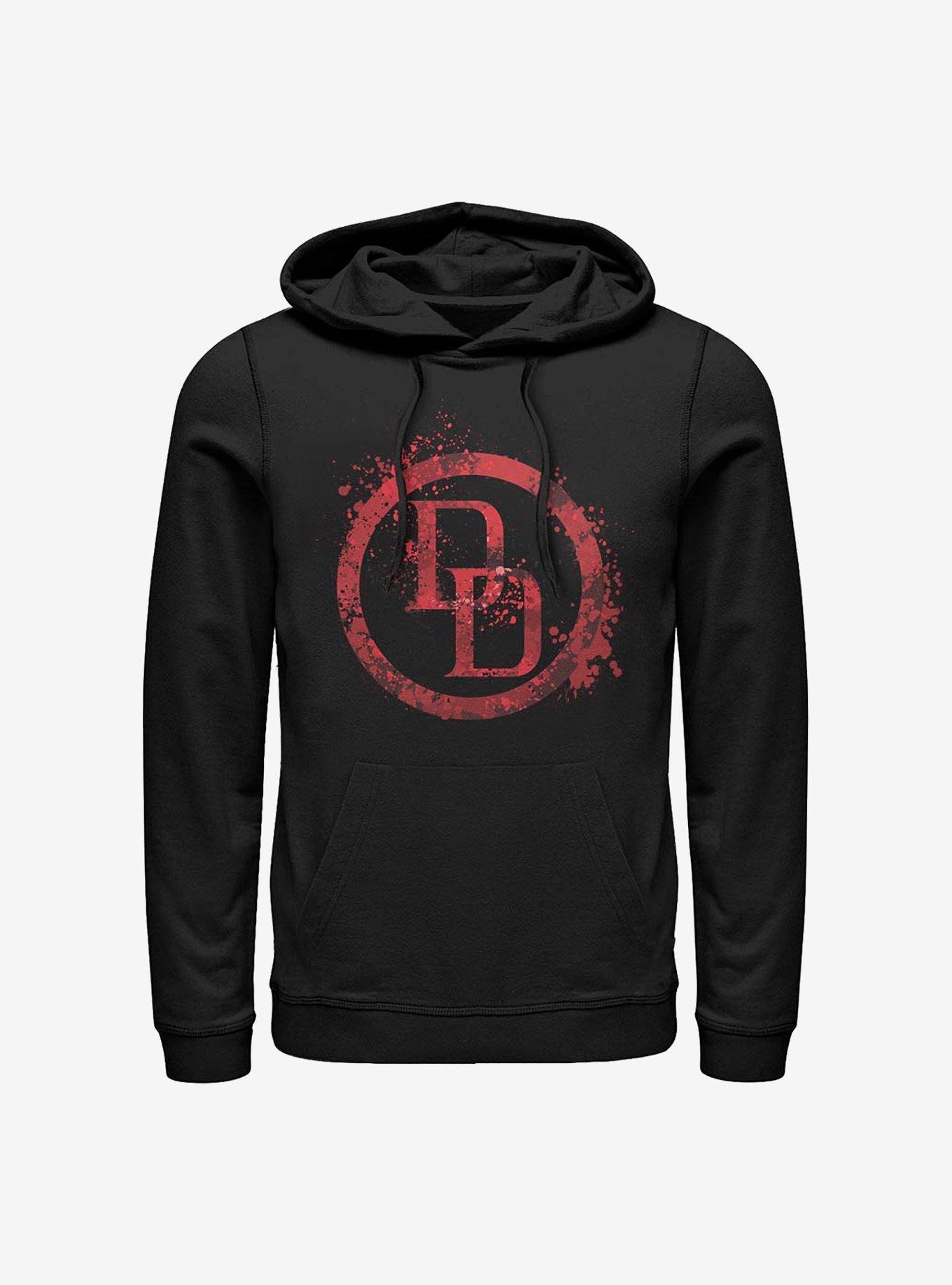 Marvel Daredevil Splatter Icon Hoodie, BLACK, hi-res