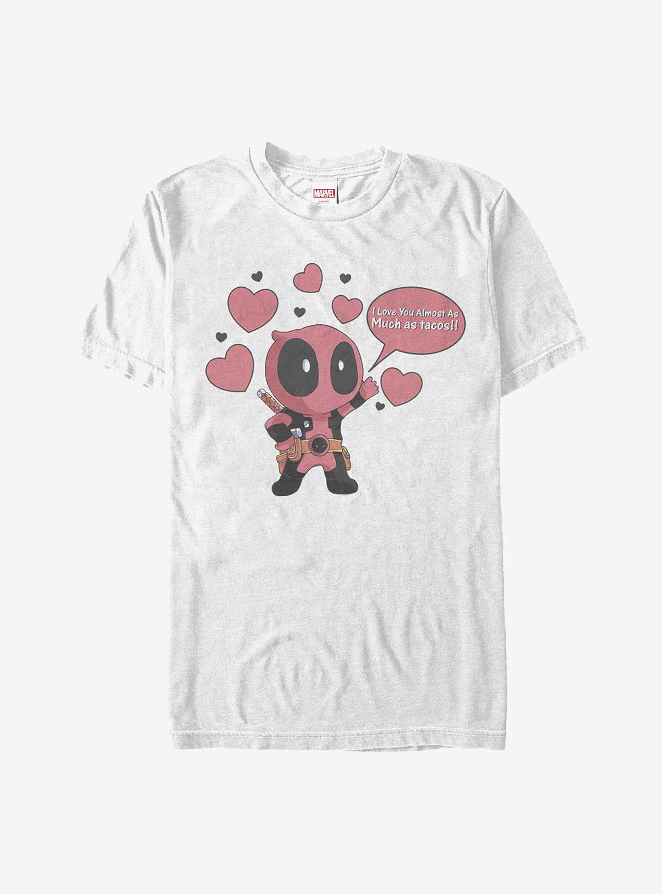 Marvel Deadpool Love Tacos T-Shirt, WHITE, hi-res