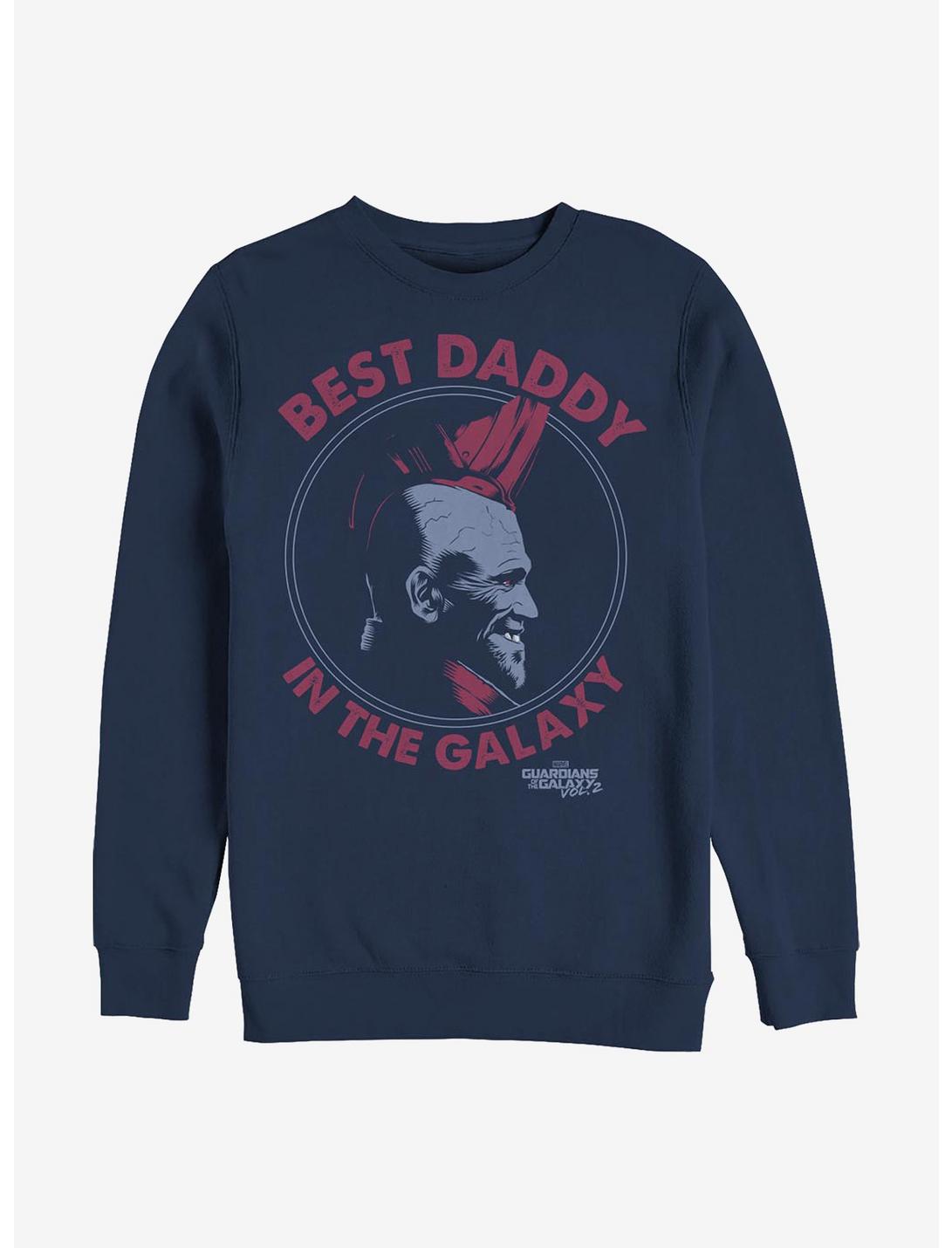 Marvel Guardians Of The Galaxy Best Daddy Crew Sweatshirt, NAVY, hi-res