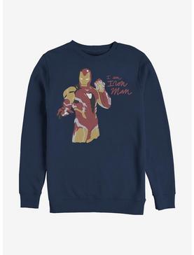 Marvel Iron Man Iron Scribbles Crew Sweatshirt, , hi-res
