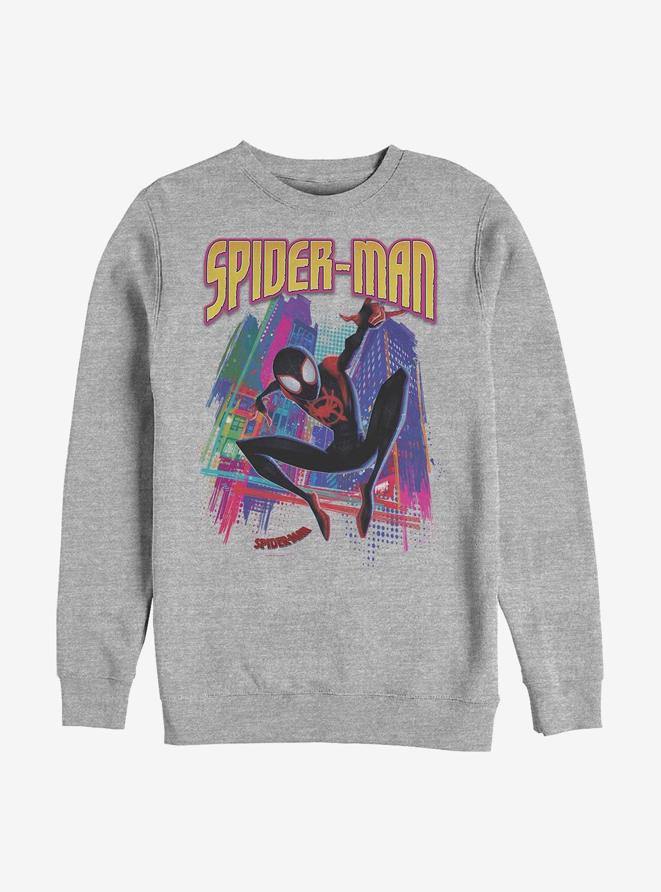 Marvel Spider-Man Tower Hero Crew Sweatshirt, ATH HTR, hi-res