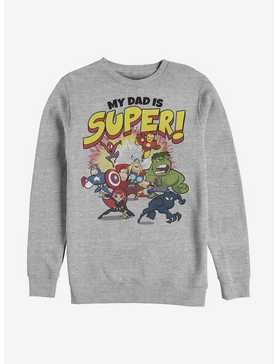 Marvel Avengers My Dad Is Super Crew Sweatshirt, , hi-res