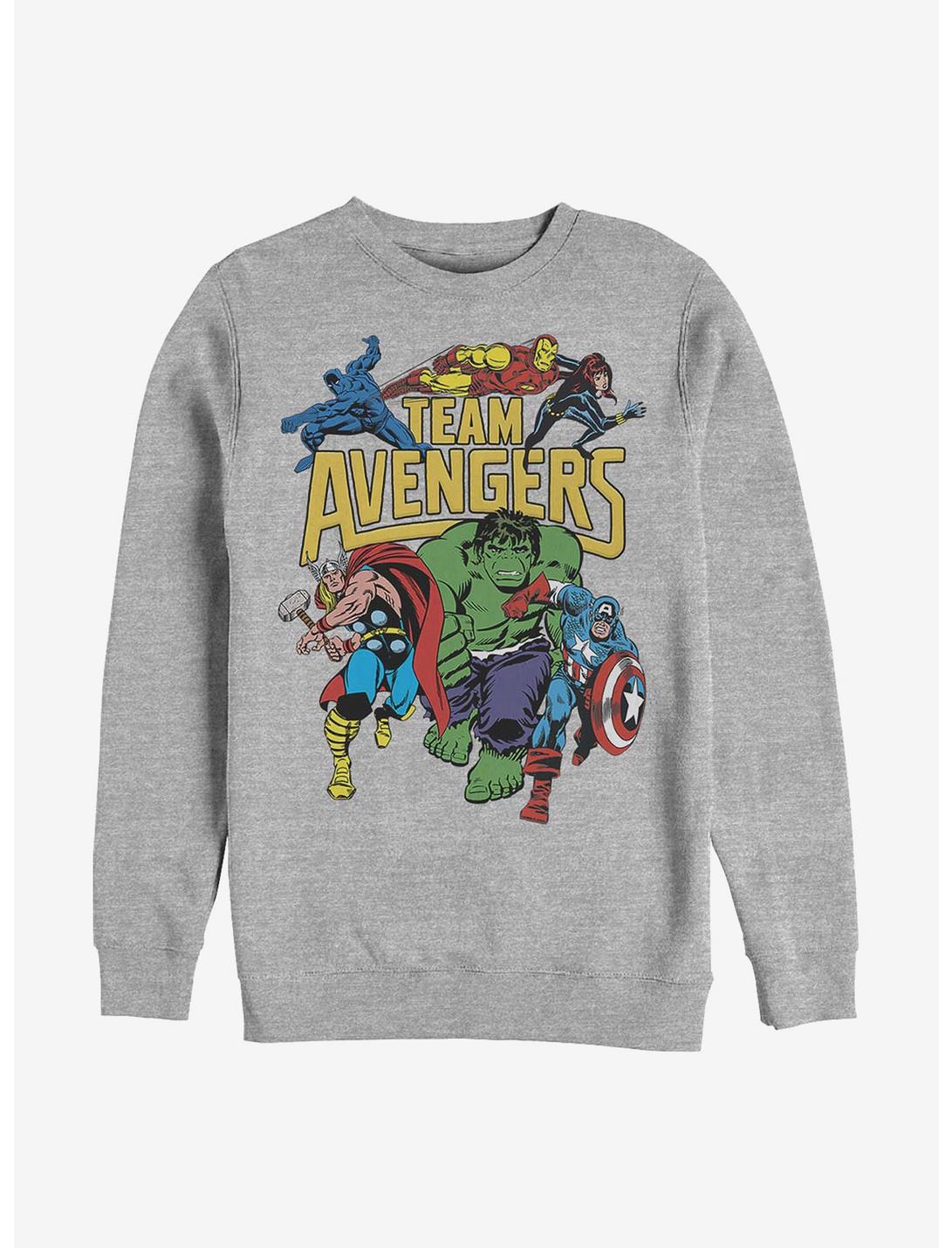 Marvel Avengers Team Avengers Assemble Crew Sweatshirt, ATH HTR, hi-res