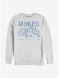 Marvel Avengers Team More Than A Fan Crew Sweatshirt, WHITE, hi-res