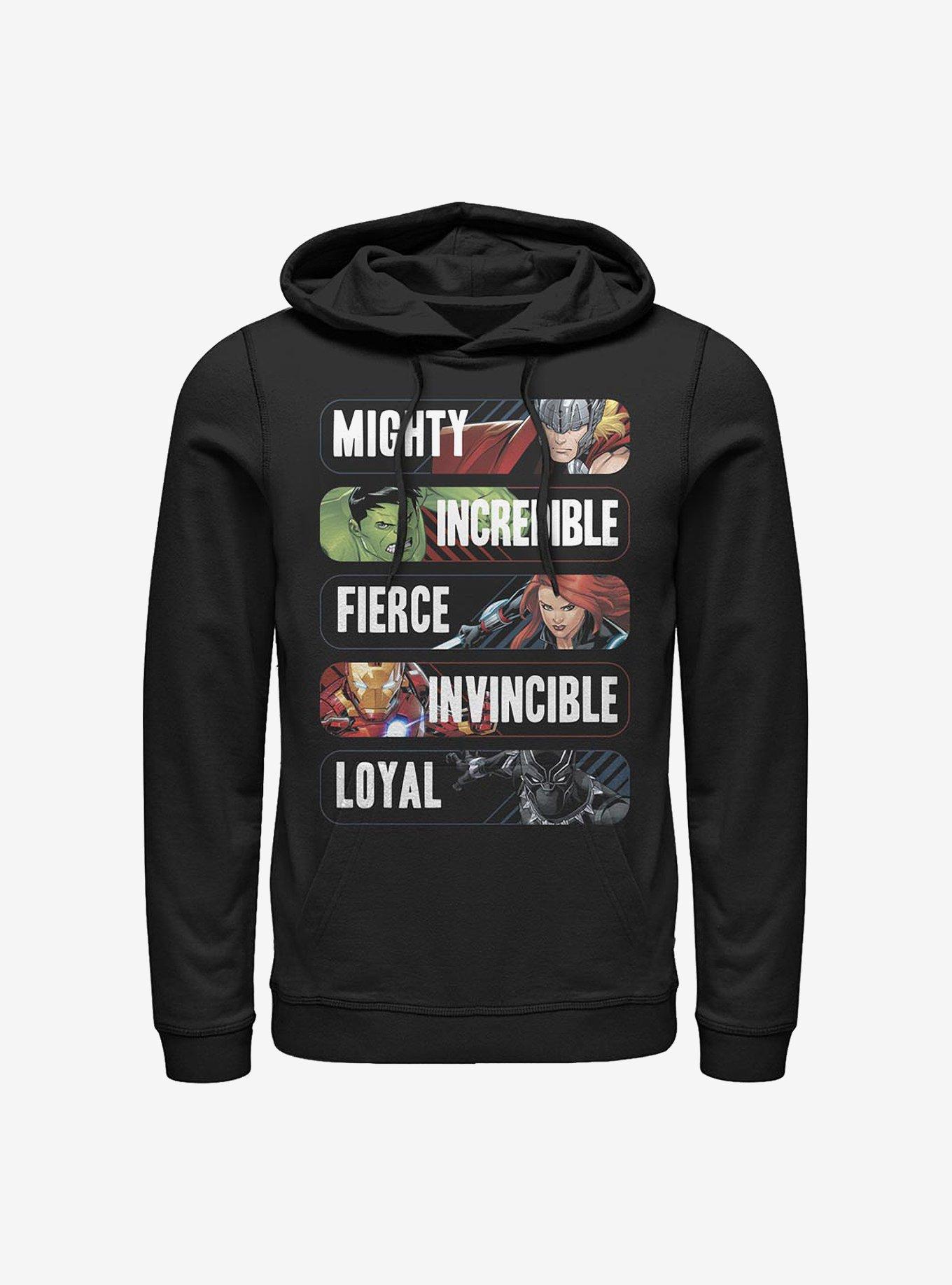 Marvel Avengers Marvel Adjectives Hoodie, BLACK, hi-res