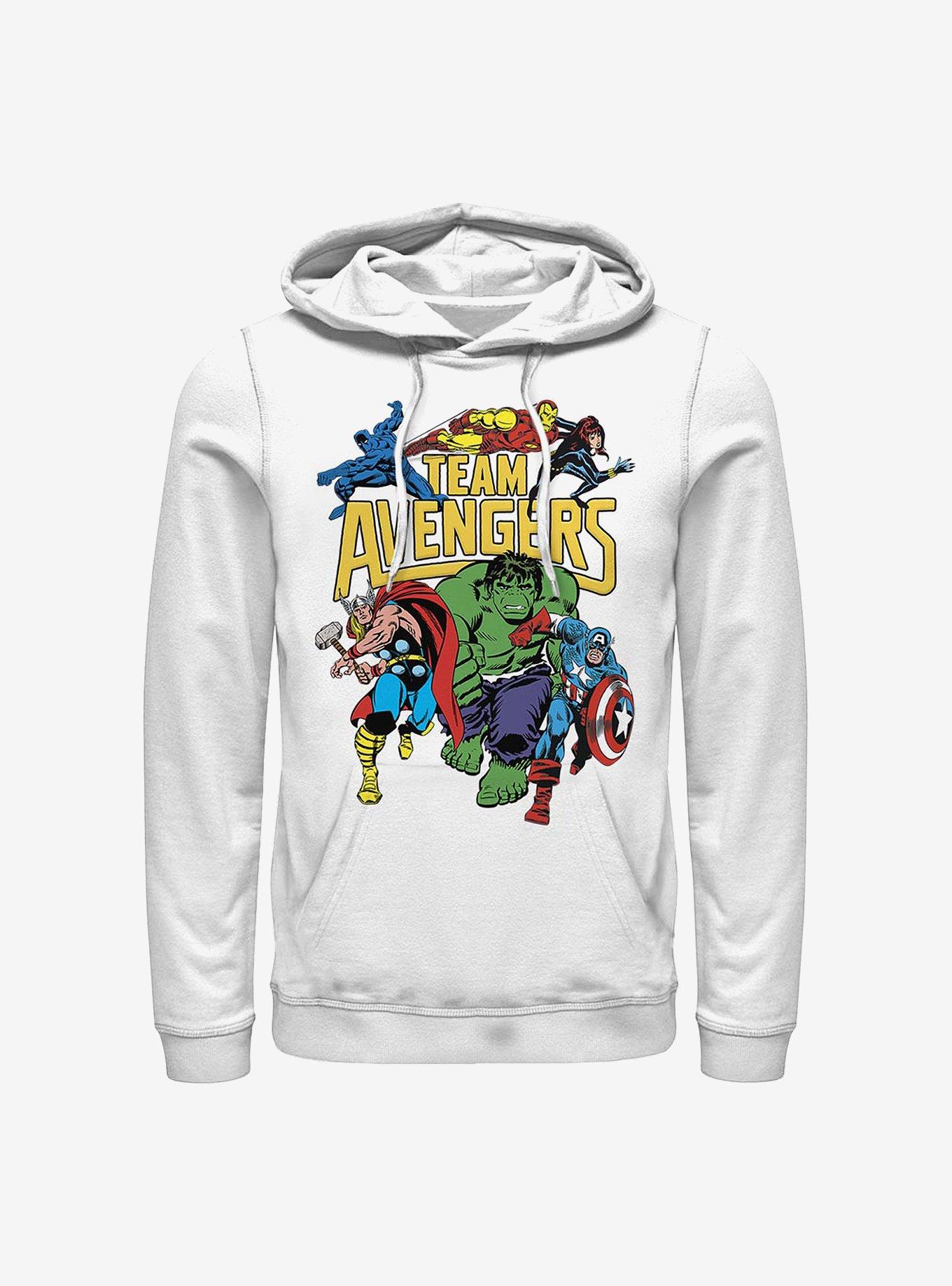 Marvel Avengers Team Avengers Assemble Hoodie WHITE Hot Topic