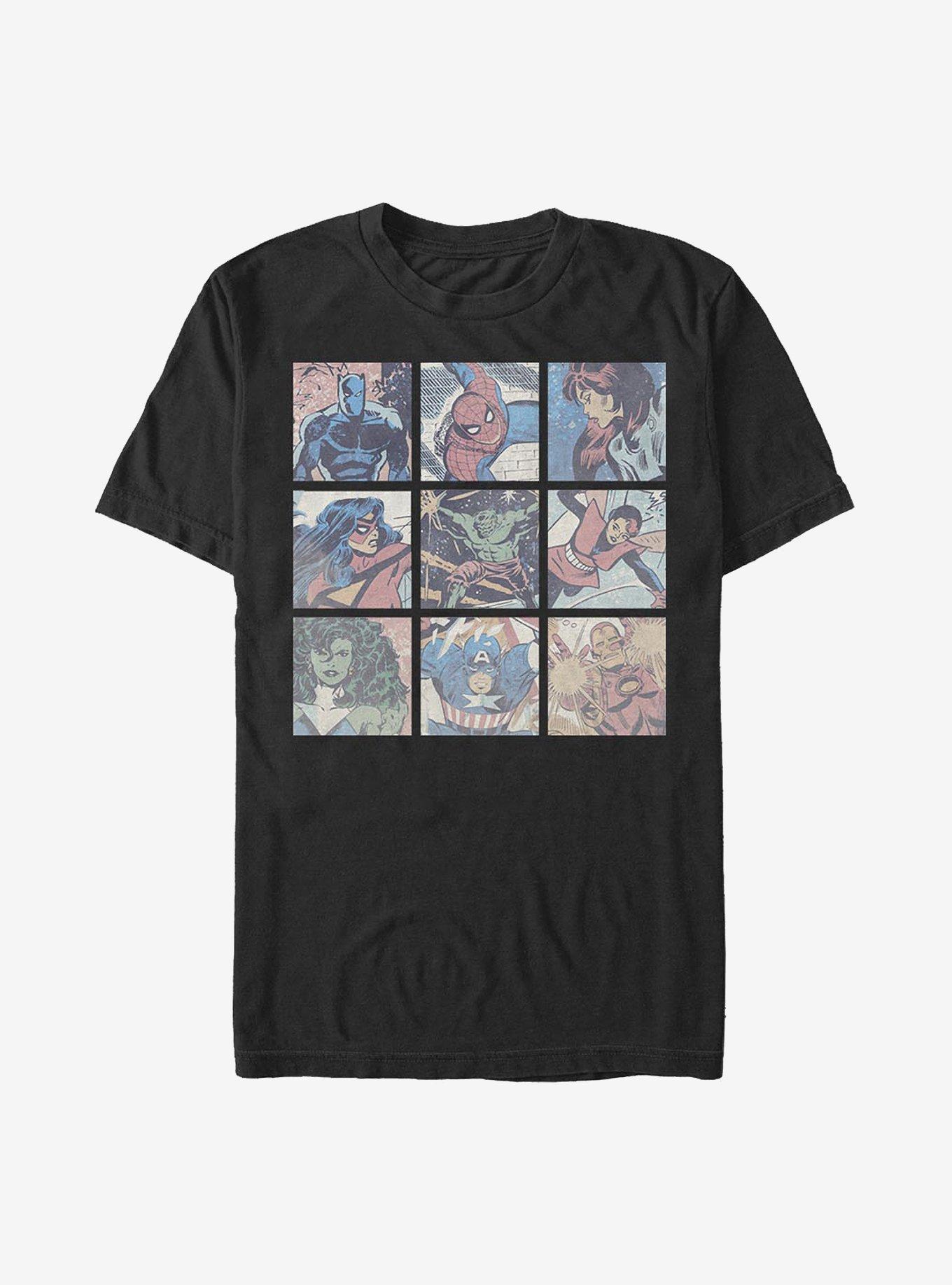 Marvel Avengers Hero Box Up T-Shirt, BLACK, hi-res