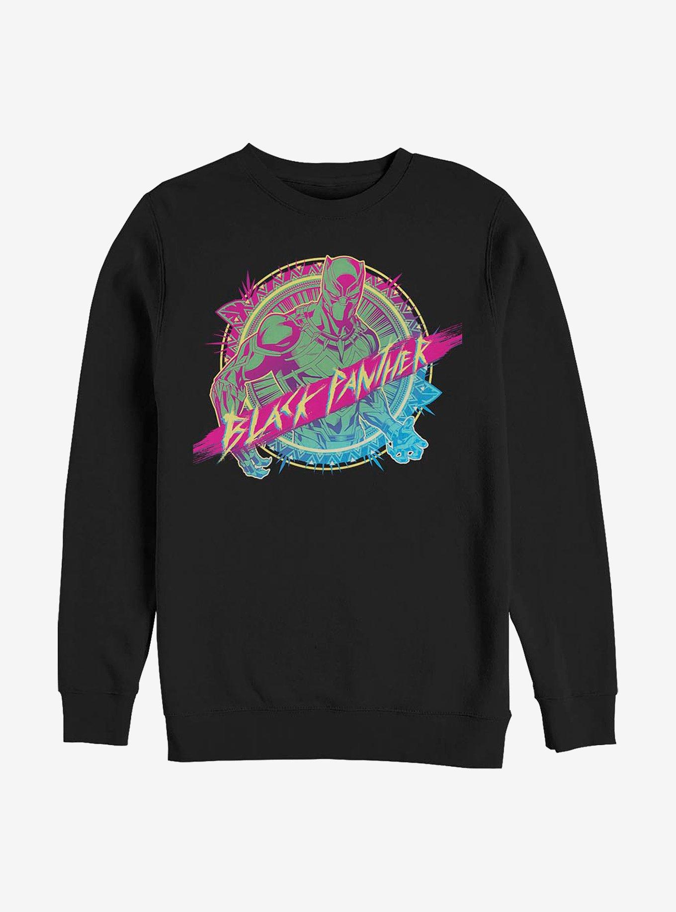 Marvel Black Panther Neon Panther Crew Sweatshirt, , hi-res