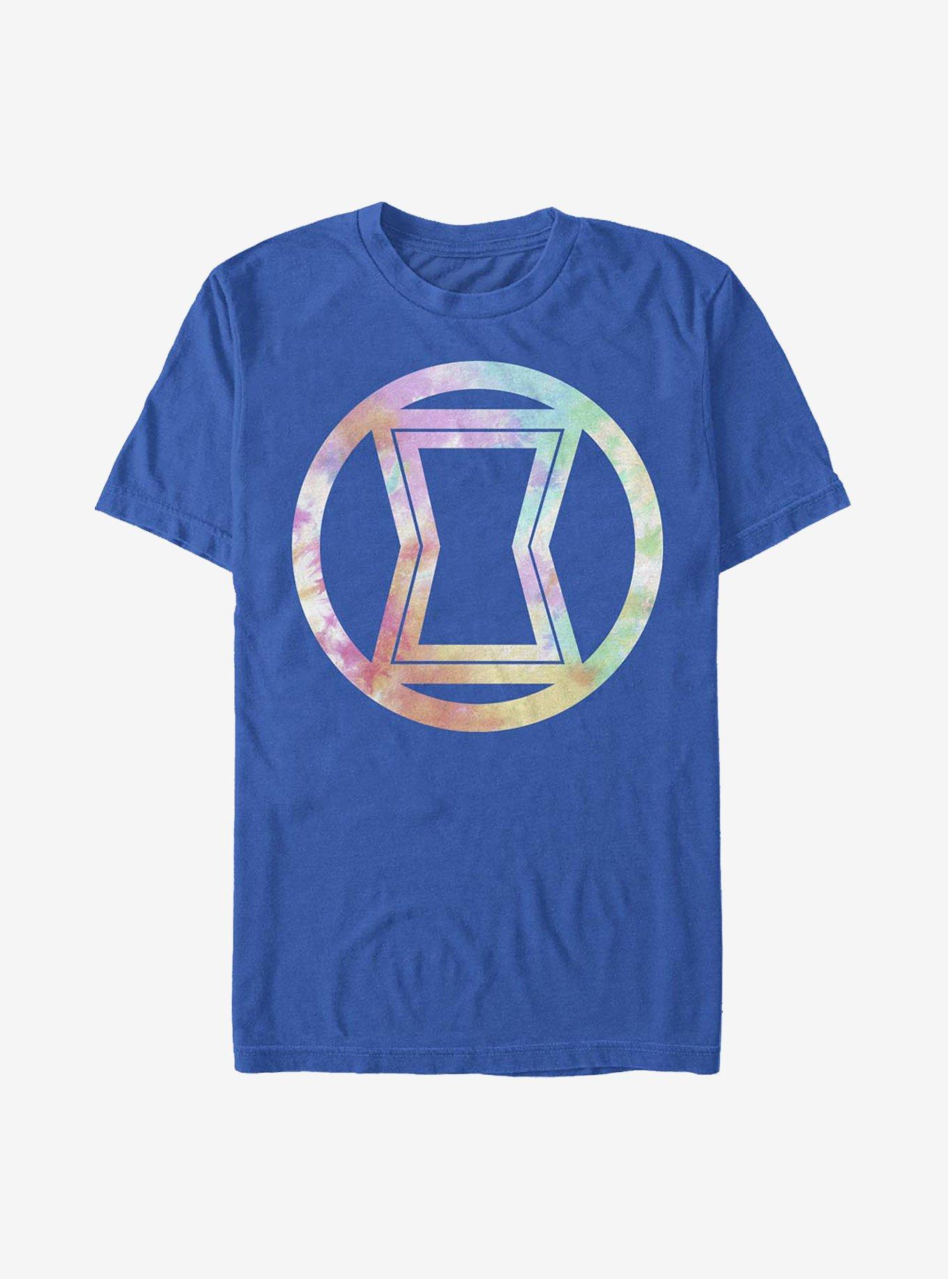 Marvel Black Widow Logo Tie-Dye T-Shirt, ROYAL, hi-res