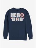 Marvel Captain America Hero Dad Crew Sweatshirt, NAVY, hi-res