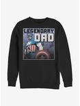 Marvel Captain America Legendary Dad Crew Sweatshirt, BLACK, hi-res