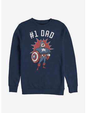 Marvel Captain America Number 1 Dad Crew Sweatshirt, , hi-res