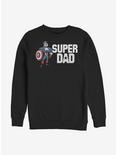 Marvel Captain America Super Dad Crew Sweatshirt, BLACK, hi-res