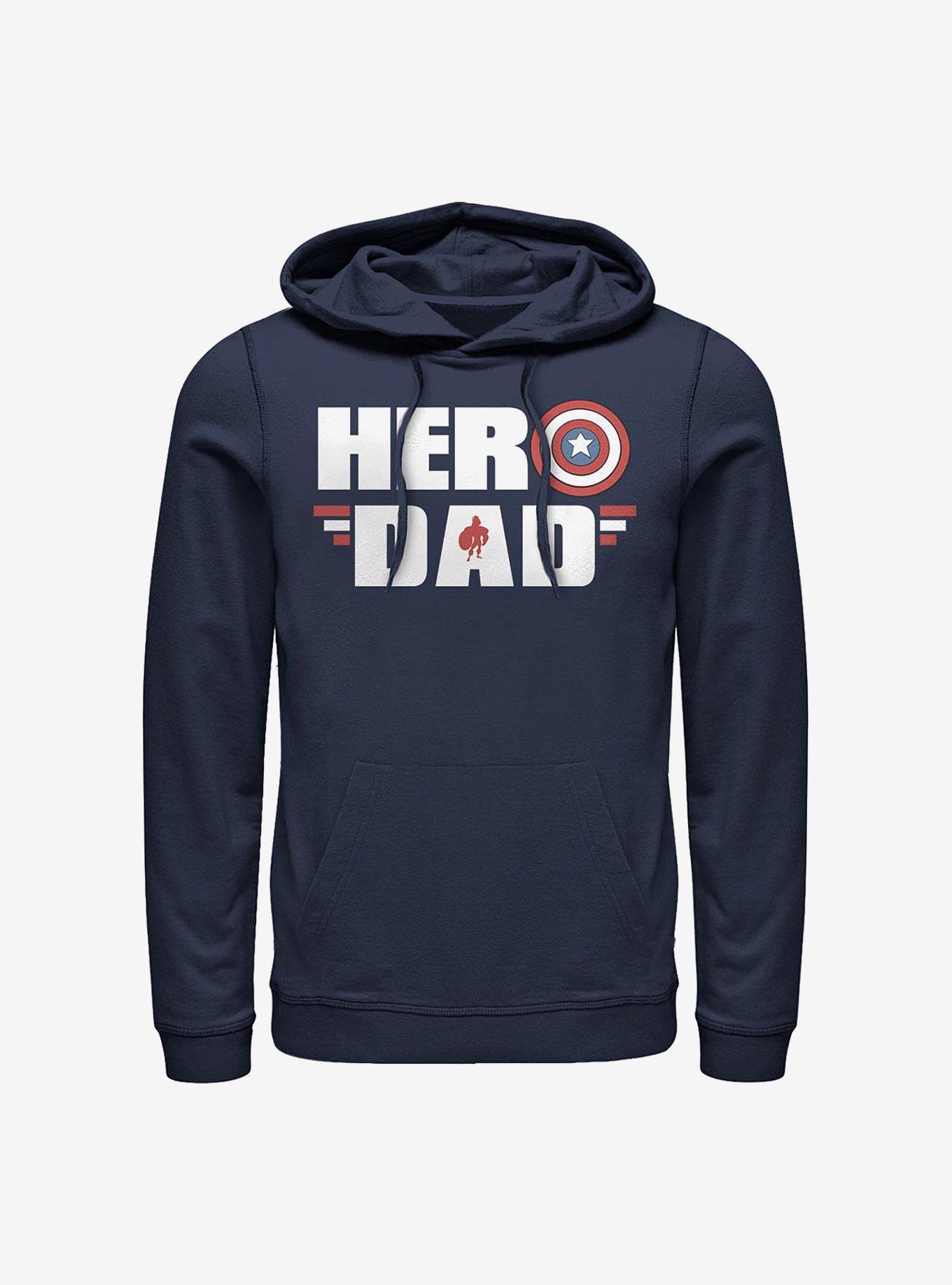 Marvel Captain America Hero Dad Hoodie, NAVY, hi-res