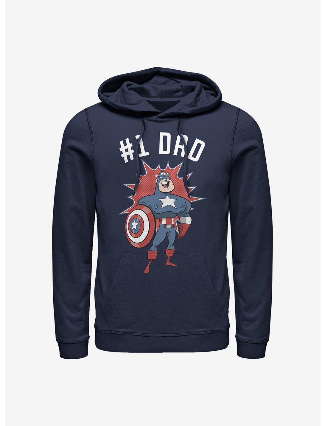 Marvel Captain America Number 1 Dad Hoodie, NAVY, hi-res