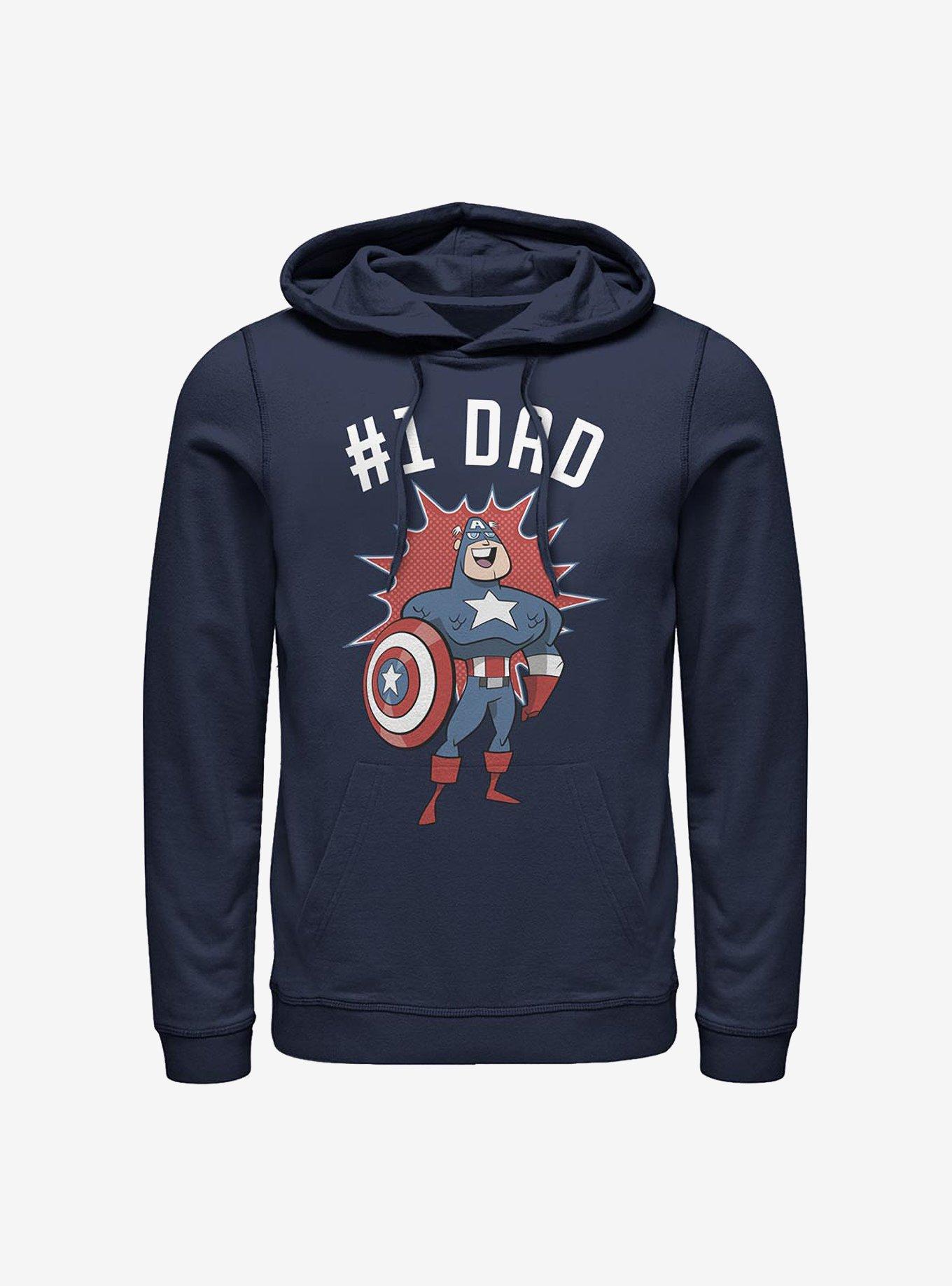 Marvel Captain America Number 1 Dad Hoodie, NAVY, hi-res