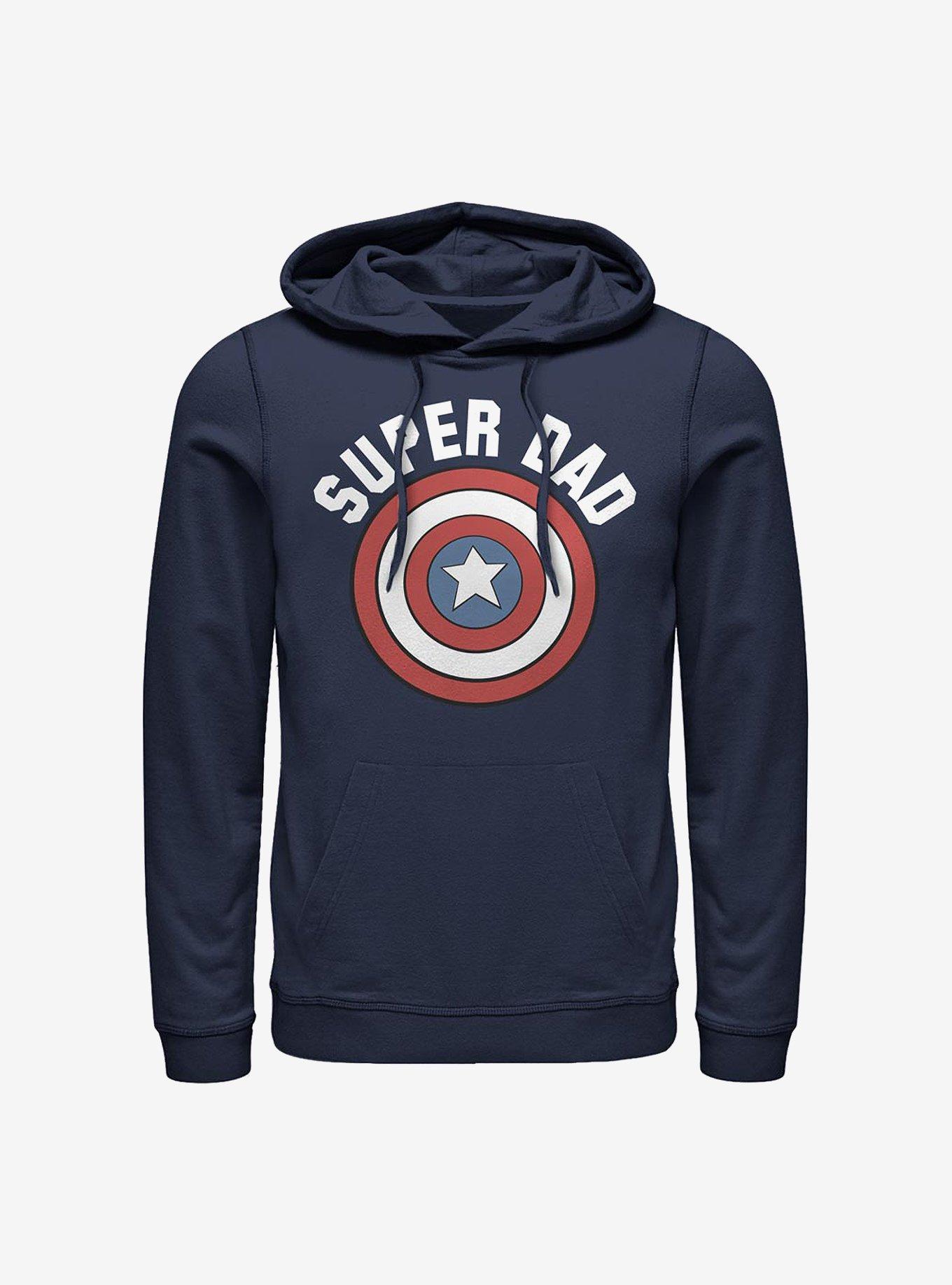 Marvel Captain America Super Dad Hoodie, NAVY, hi-res