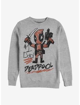 Marvel Deadpool Number One Dad Crew Sweatshirt, ATH HTR, hi-res