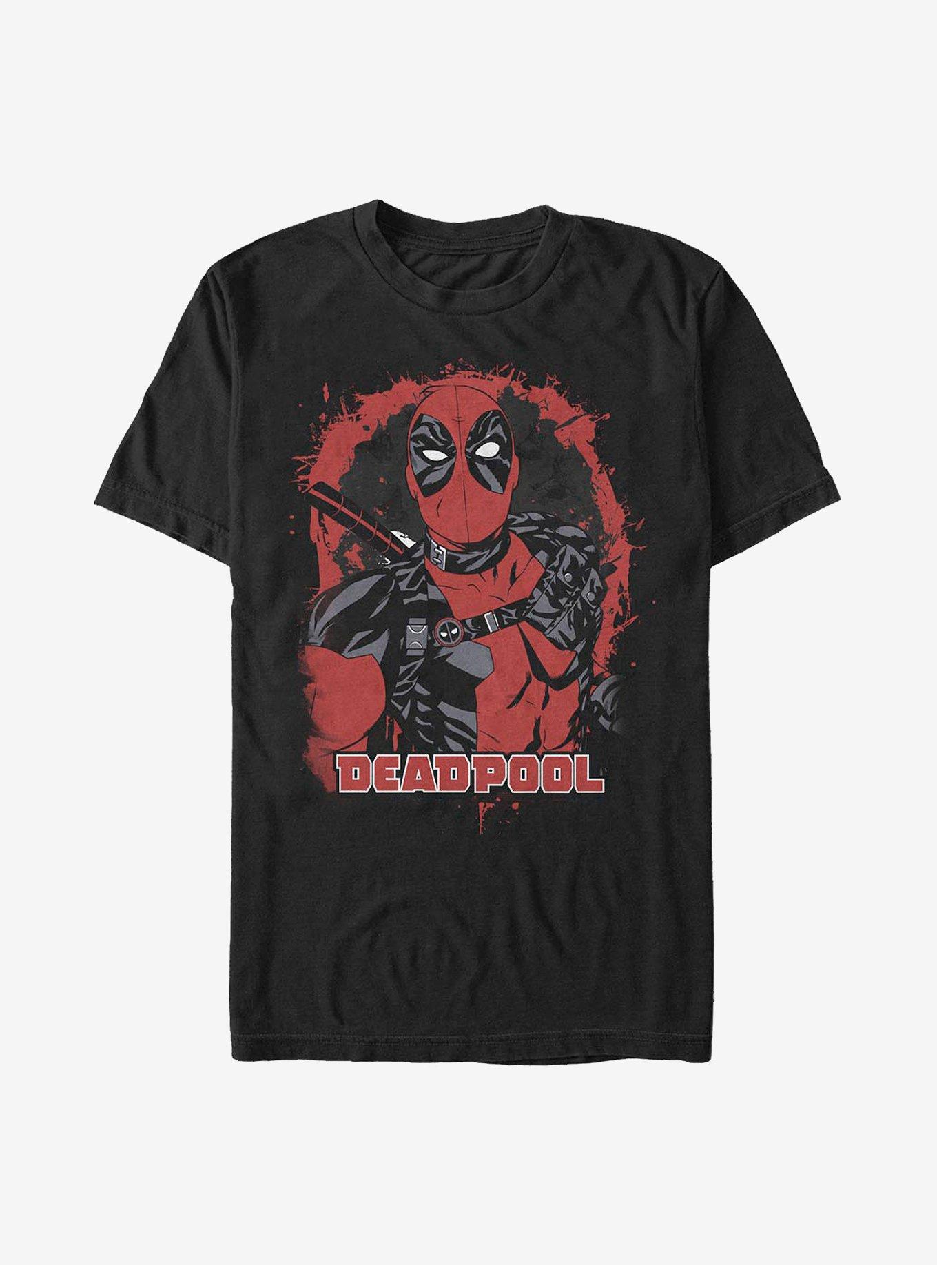 Marvel Deadpool Painted Deadpool T-Shirt, BLACK, hi-res