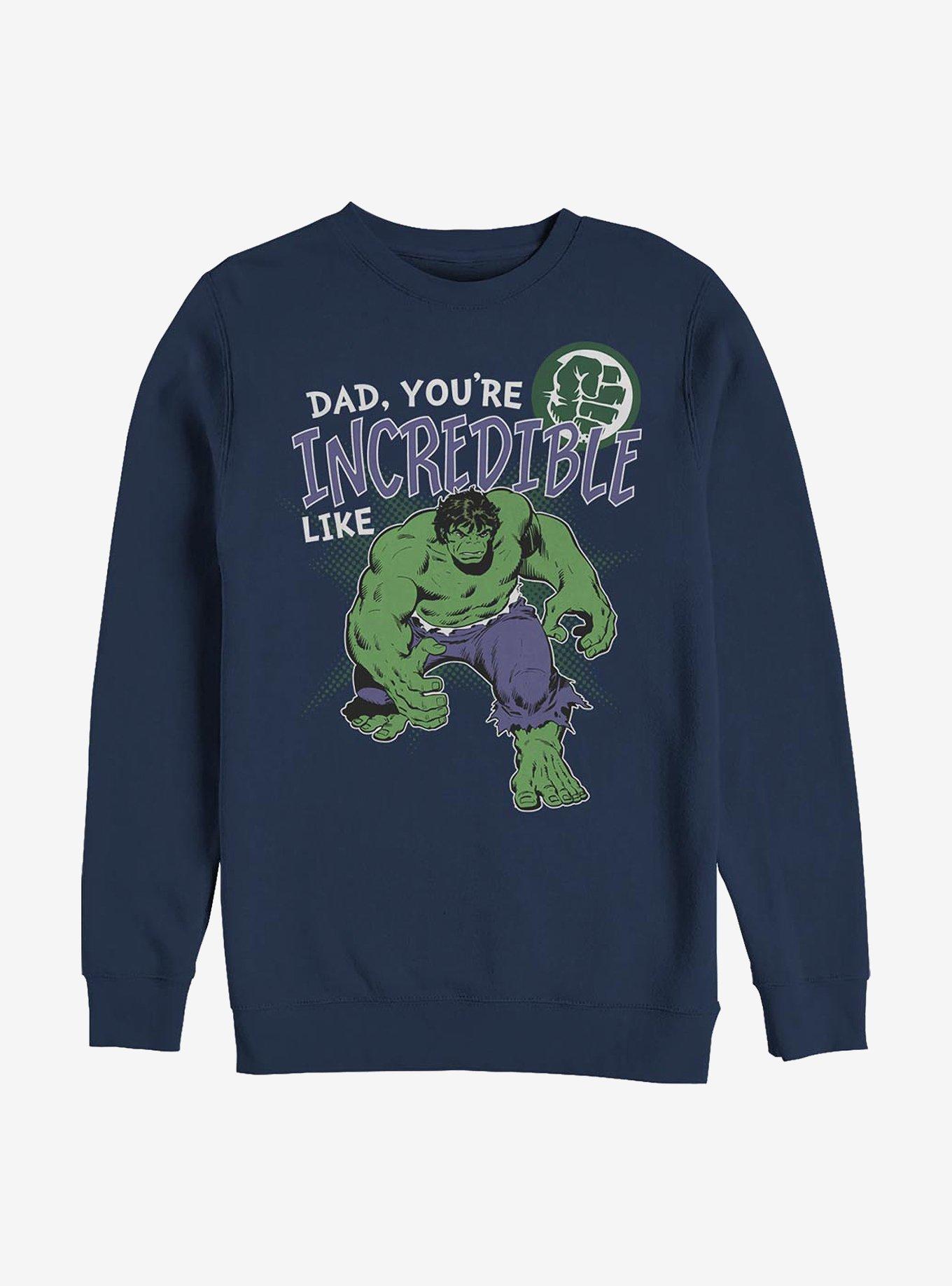 Marvel Hulk Incredible Like Dad Crew Sweatshirt, , hi-res