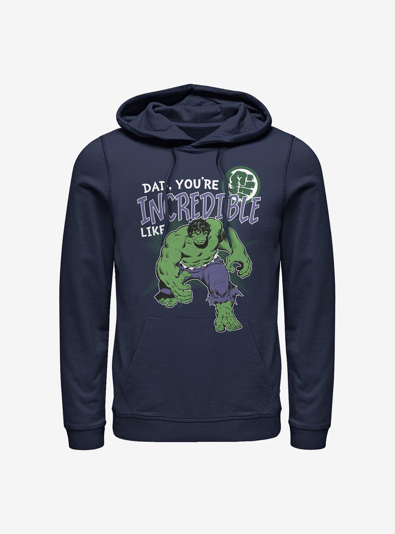 Marvel Hulk Incredible Like Dad Hoodie, NAVY, hi-res