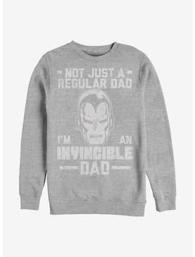 Marvel Iron Man Invincible Dad Crew Sweatshirt, ATH HTR, hi-res