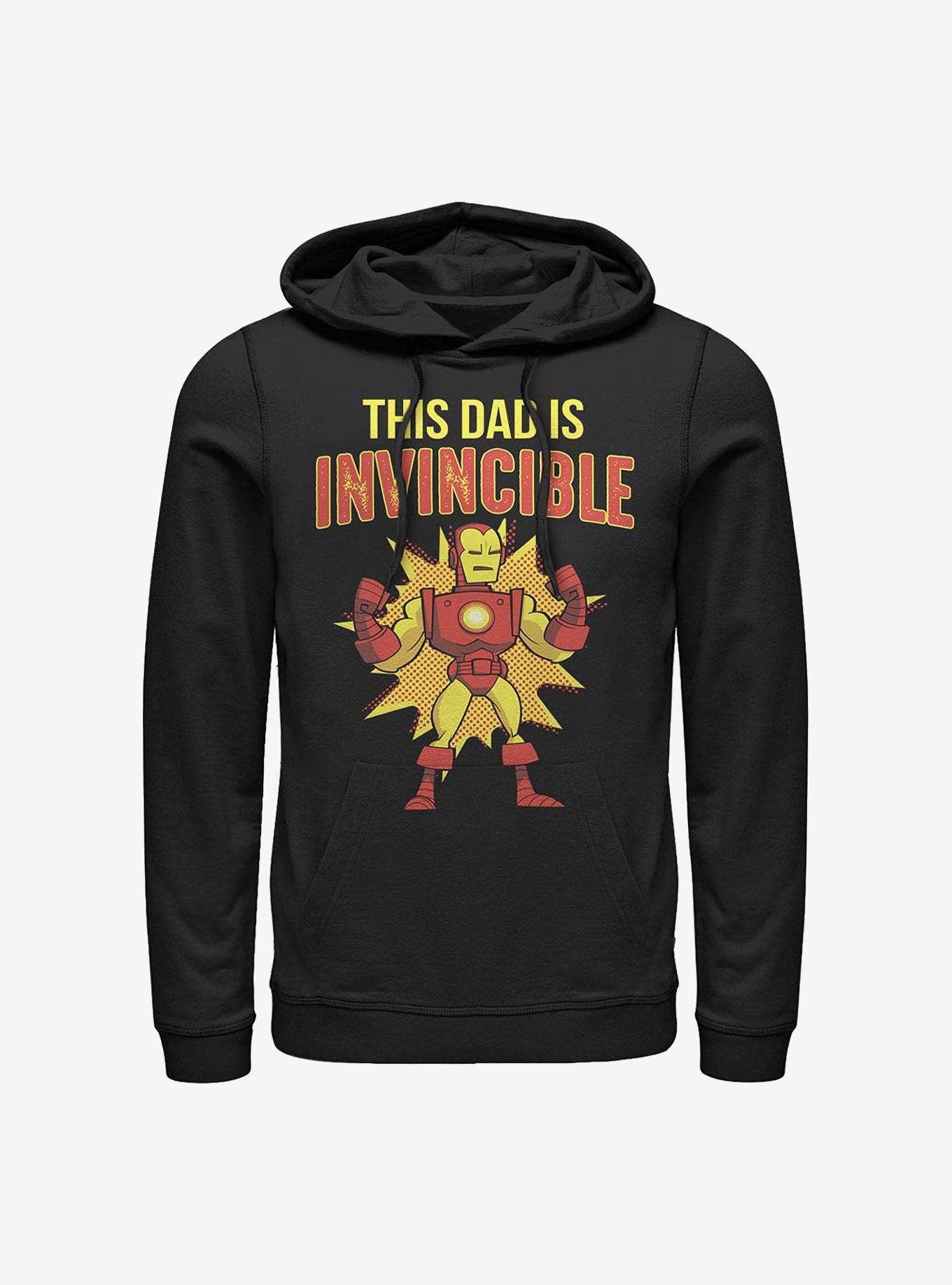 Marvel Iron Man This Dad Is Invincible Hoodie, BLACK, hi-res