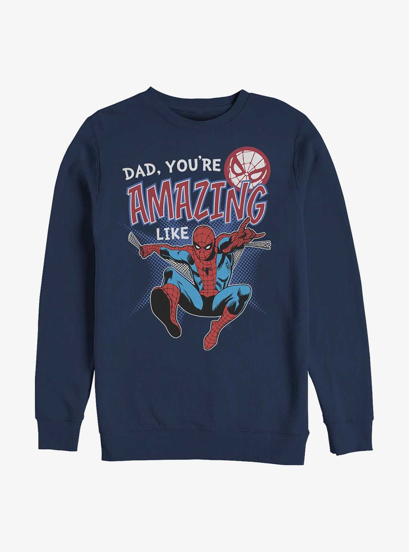 Marvel Spider-Man Amazing Like Dad Crew Sweatshirt, , hi-res