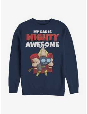Marvel Thor My Dad Is Mighty Awesome Crew Sweatshirt, , hi-res