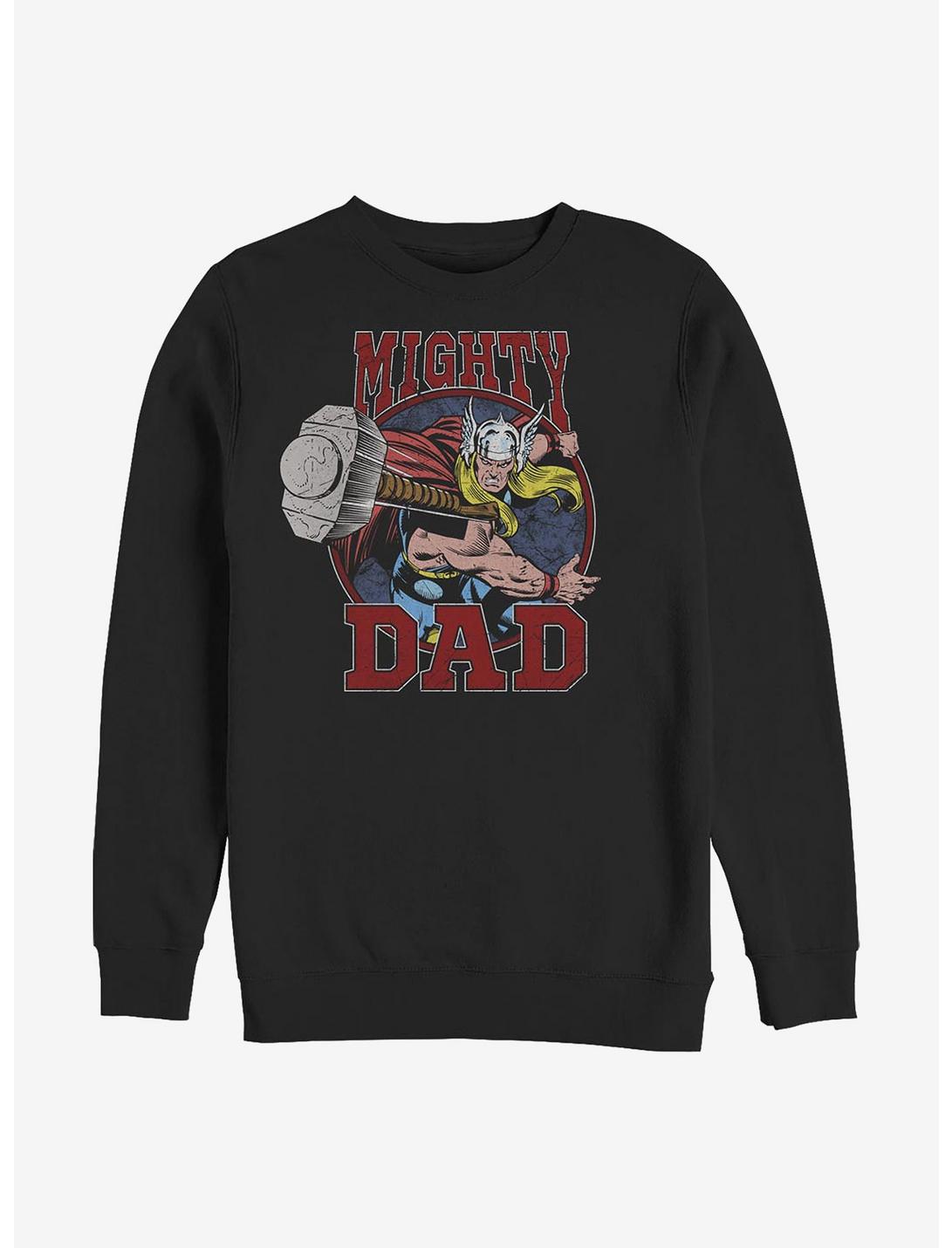 Marvel Thor Mighty Dad Crew Sweatshirt, BLACK, hi-res