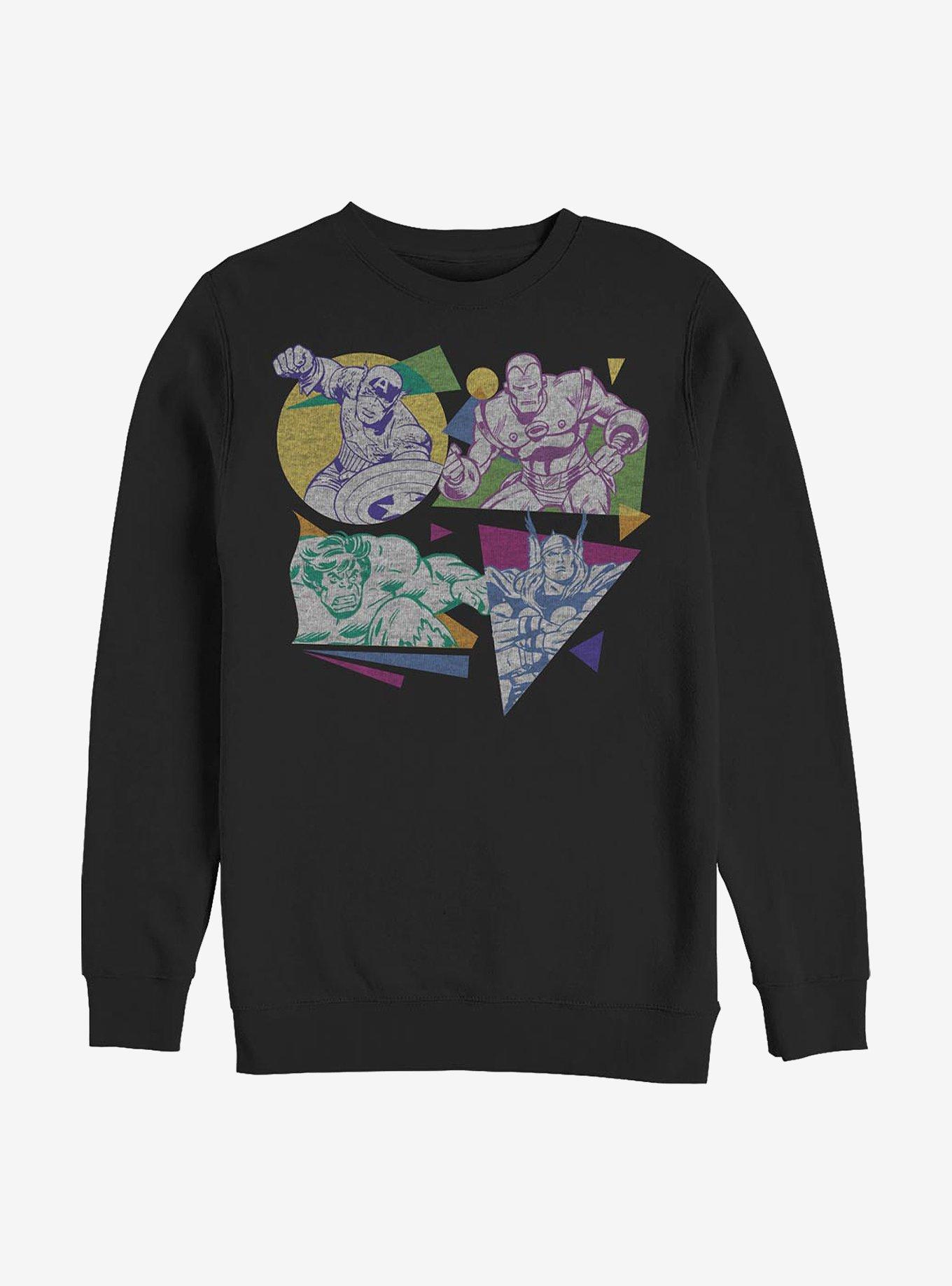 Marvel Avengers 80's Marvel Avengers Crew Sweatshirt, , hi-res