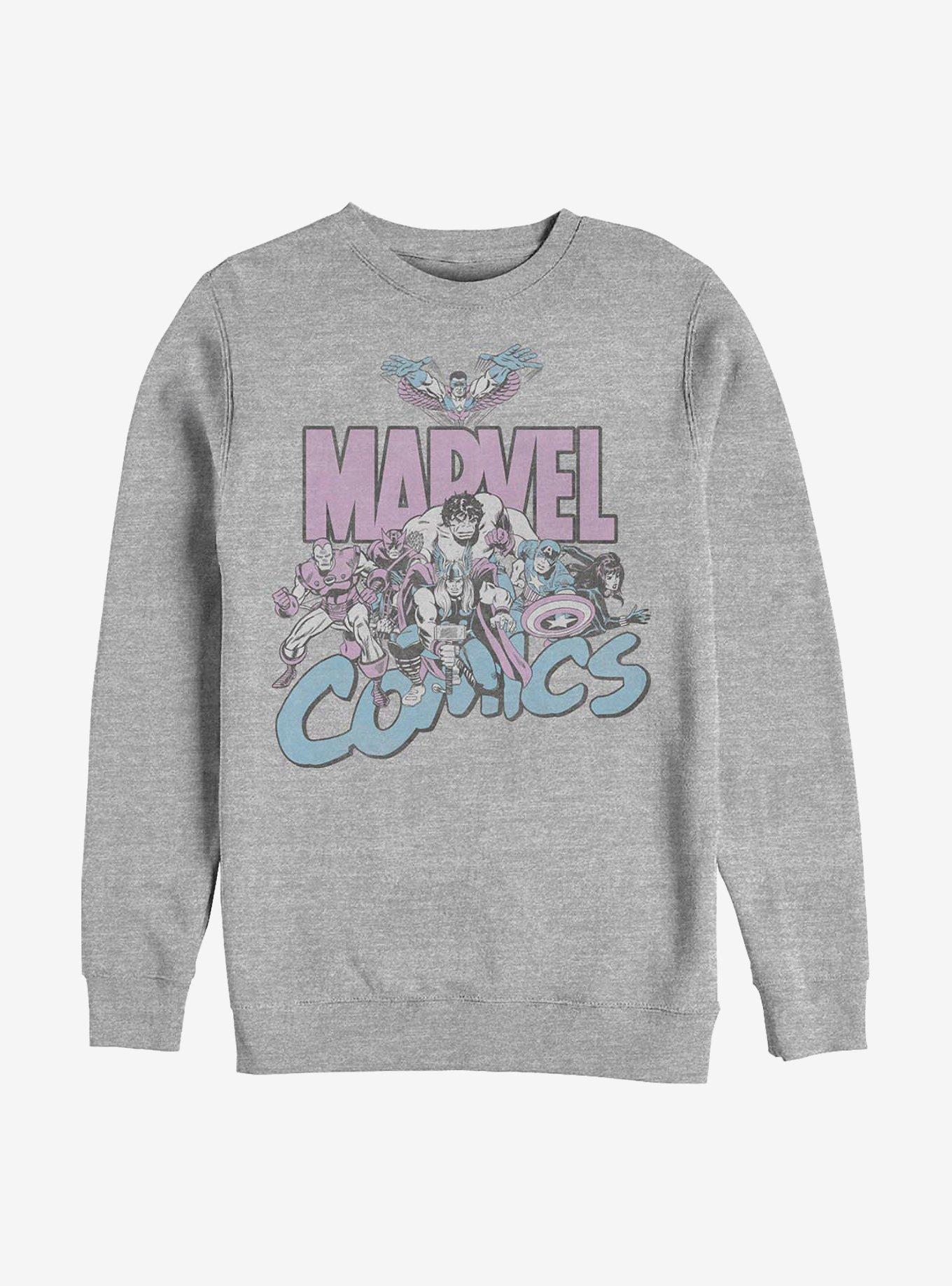 Marvel Avengers Pastel Group Crew Sweatshirt