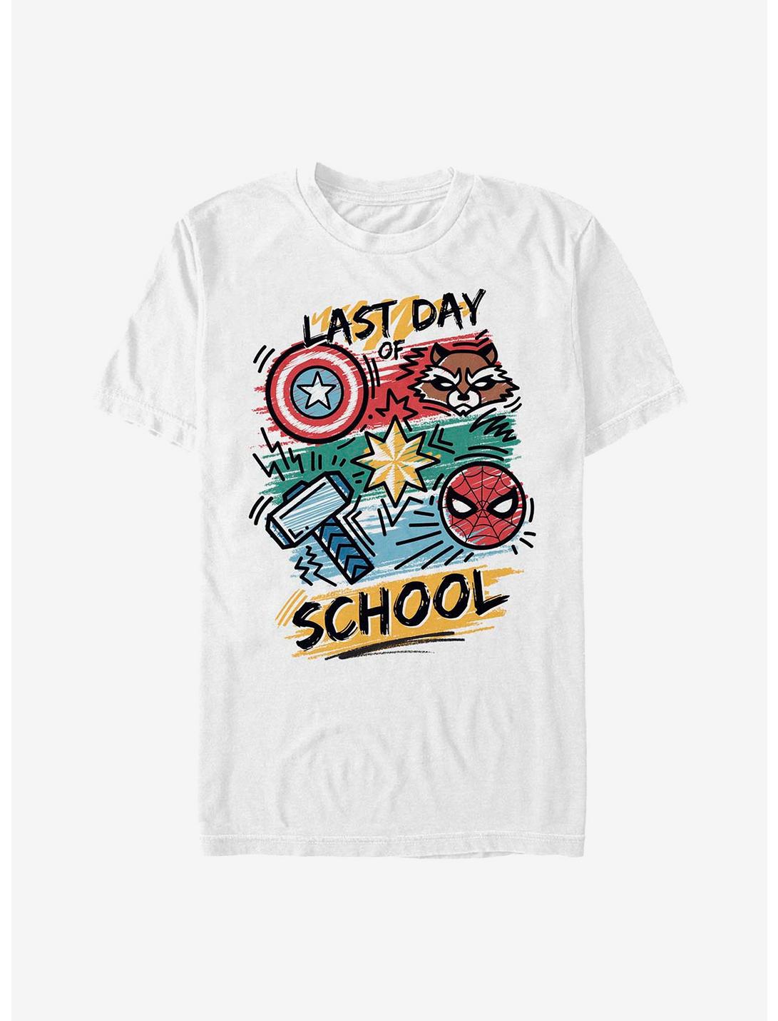 Marvel Avengers Last Day Of School T-Shirt, WHITE, hi-res