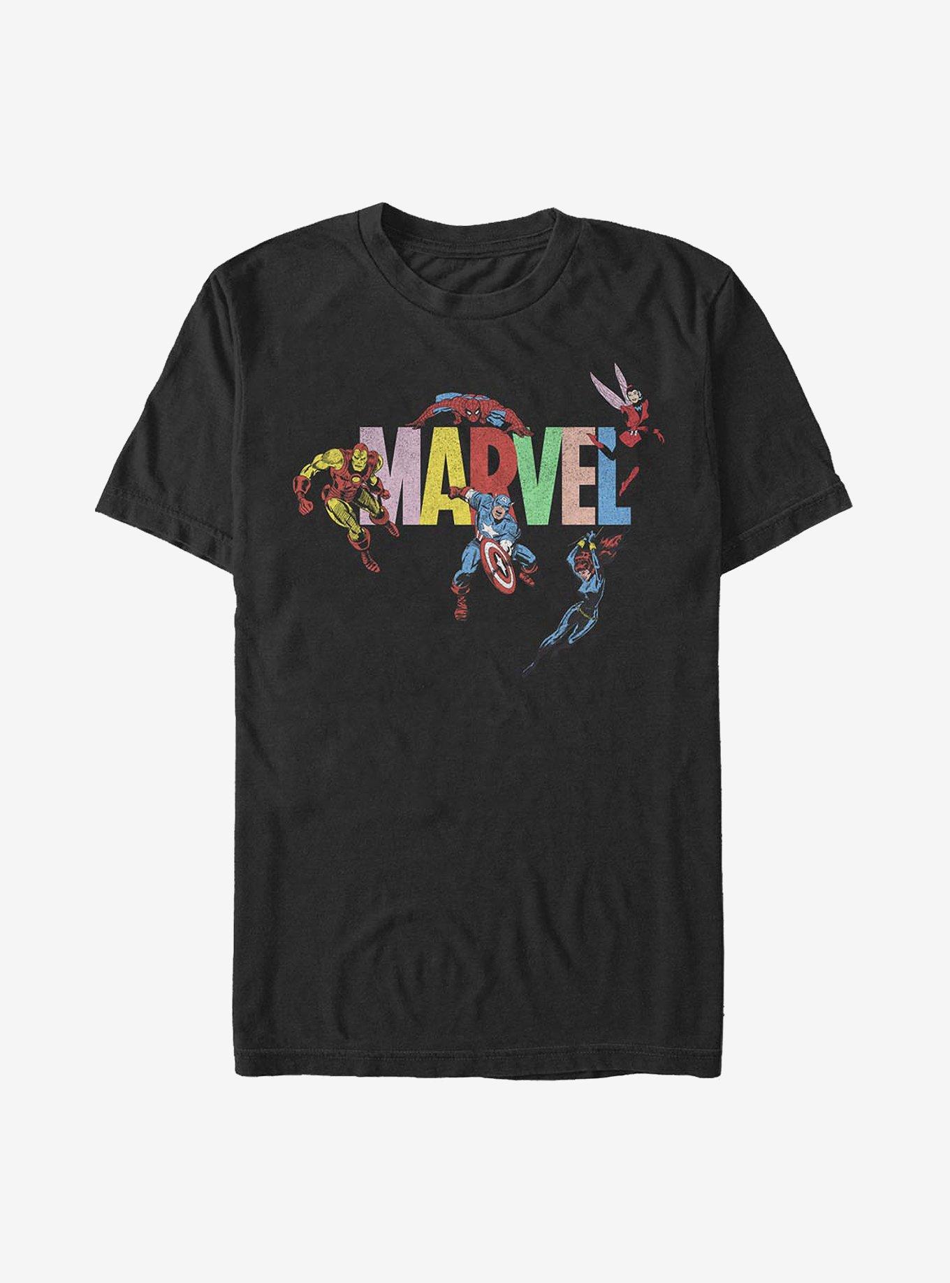 Marvel Avengers Logo Ensemble T-Shirt, BLACK, hi-res