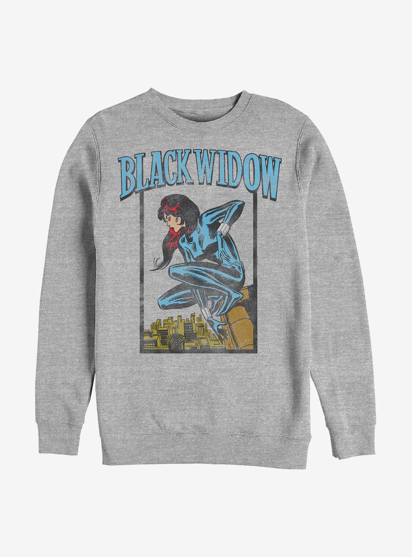 Marvel Black Widow City View Crew Sweatshirt, ATH HTR, hi-res