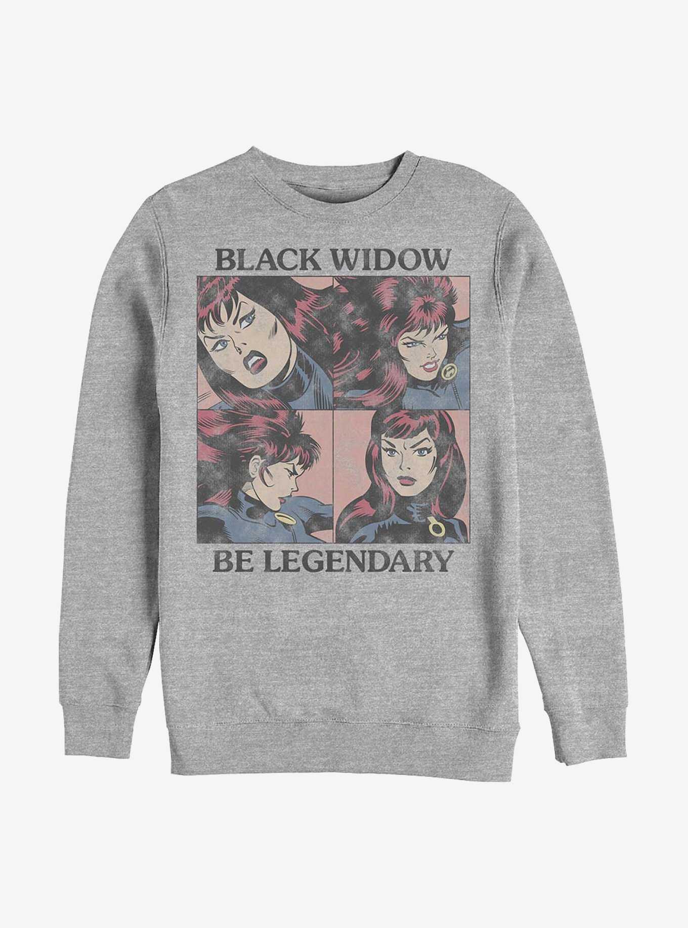 Marvel Black Widow Be Legendary Crew Sweatshirt, ATH HTR, hi-res