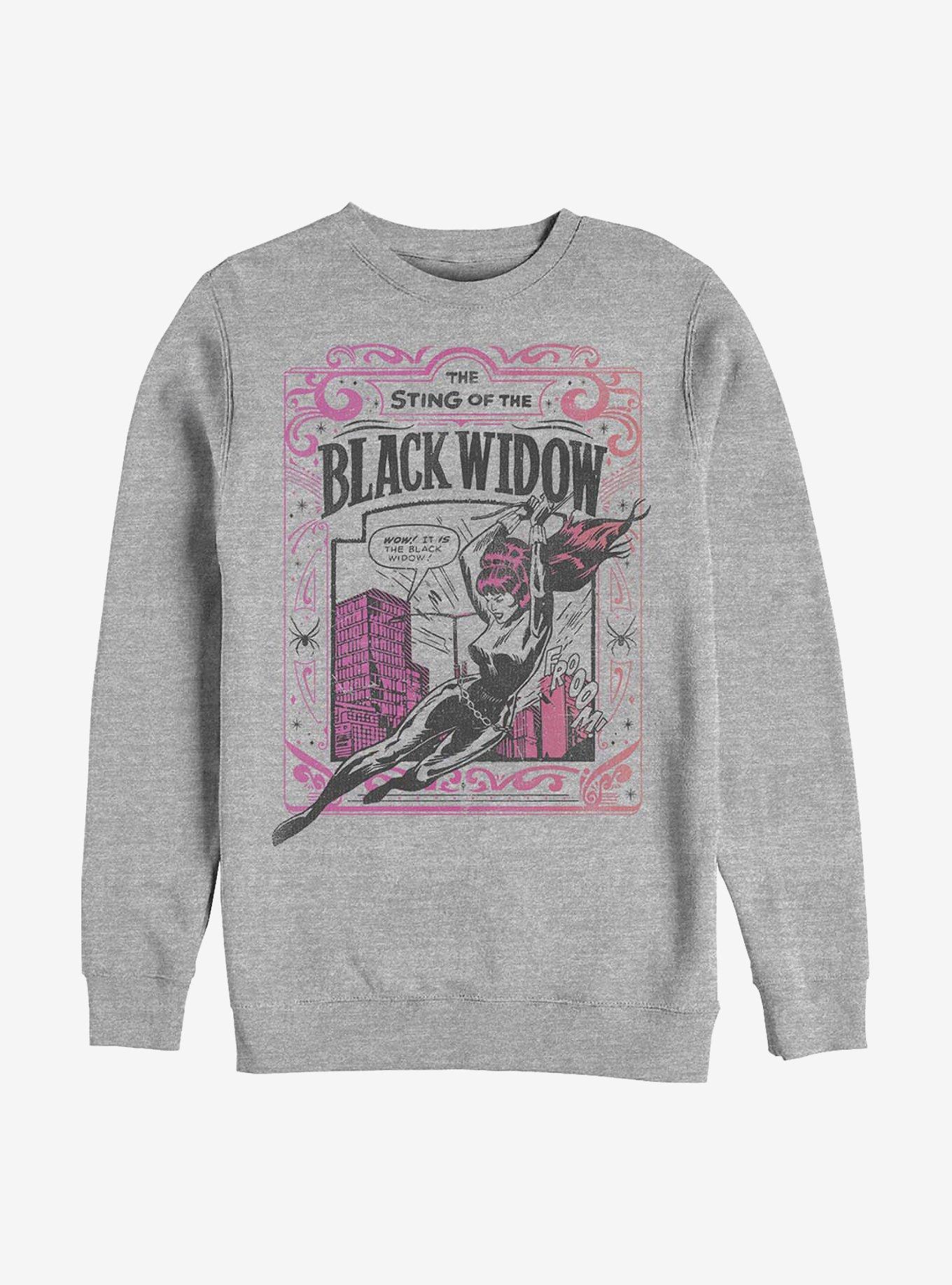 Marvel Black Widow The Sting Of Crew Sweatshirt, ATH HTR, hi-res