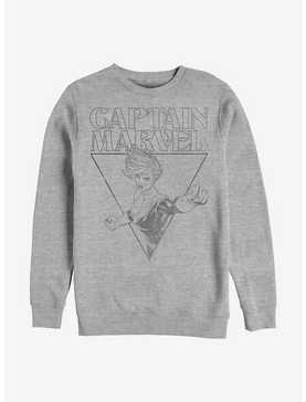 Marvel Captain Marvel Vintage Line Frame Crew Sweatshirt, , hi-res