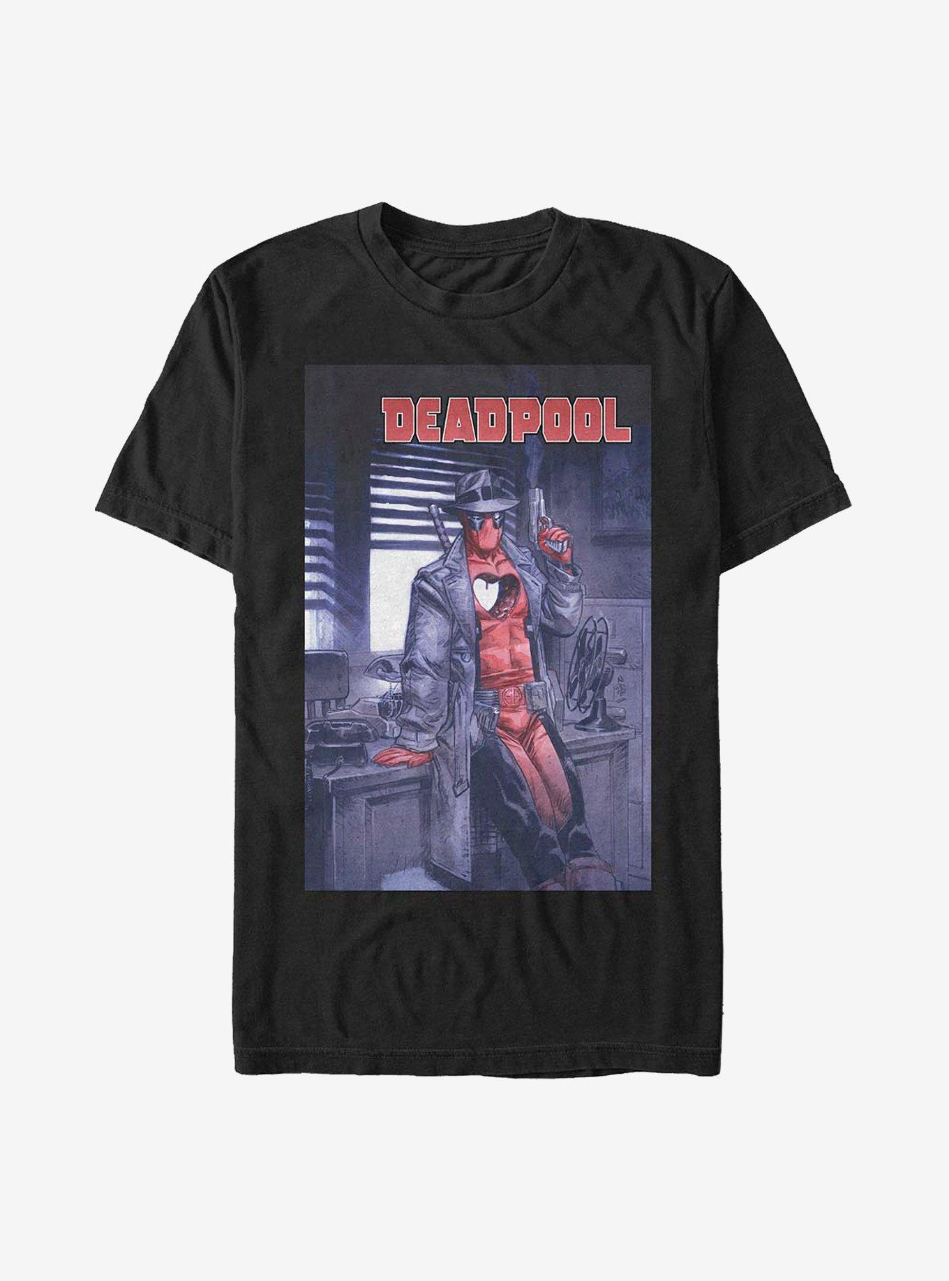 Marvel Deadpool Empty Heart T-Shirt, BLACK, hi-res