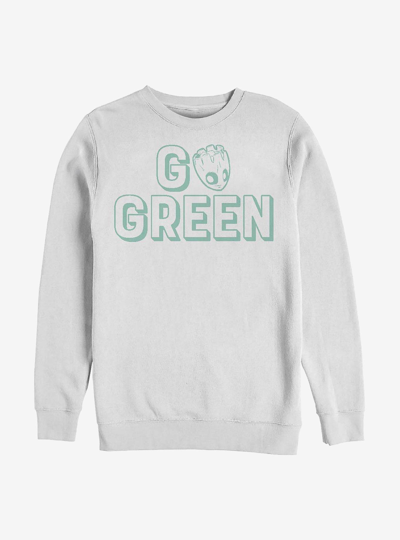 Marvel Guardians Of The Galaxy Go Green Crew Sweatshirt, WHITE, hi-res