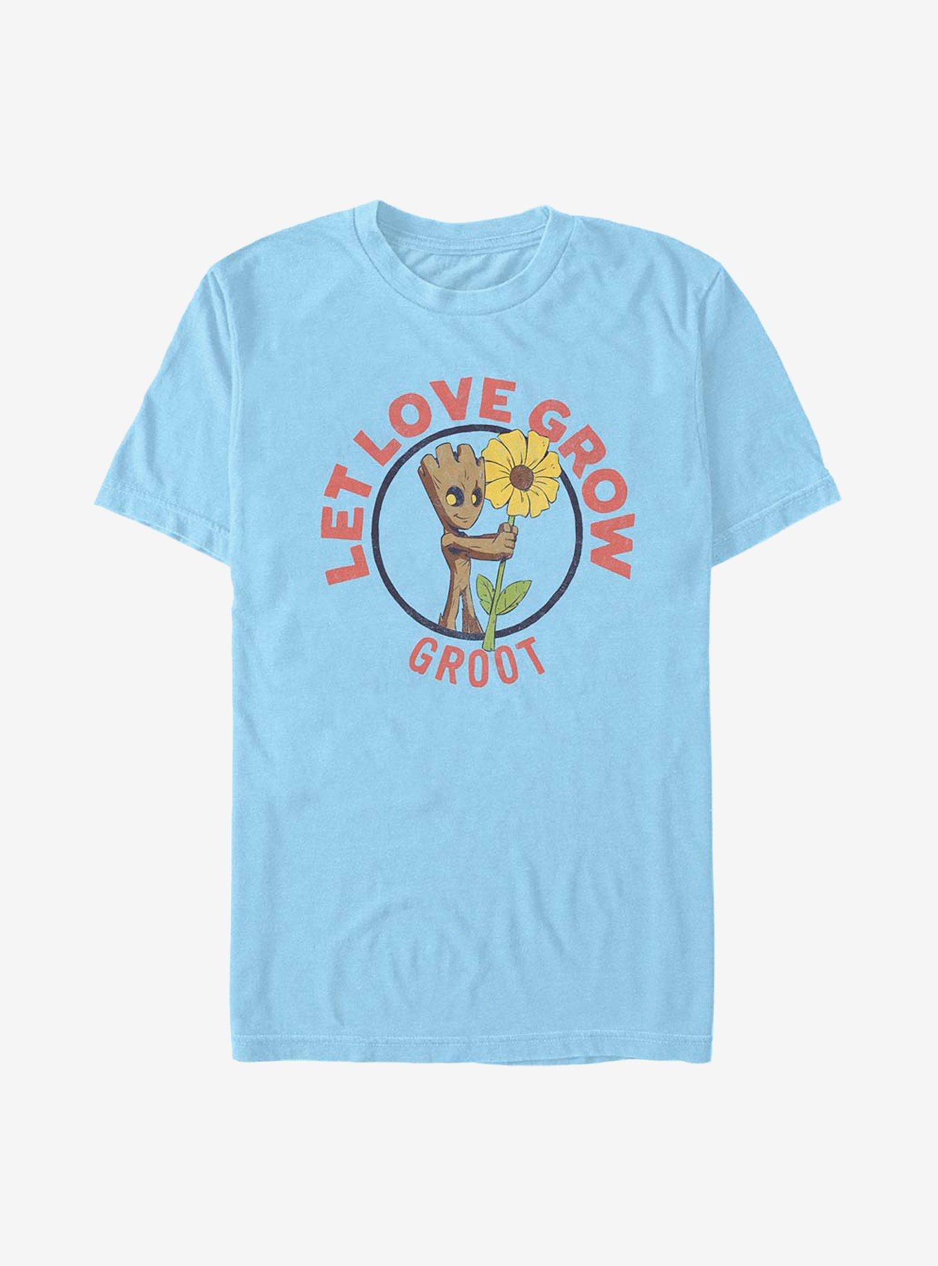 Marvel Guardians Of The Galaxy Let Love Grow T-Shirt, LT BLUE, hi-res