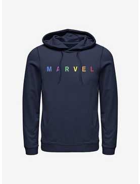 Marvel Simple Logo Rainbow Emblem Hoodie, , hi-res