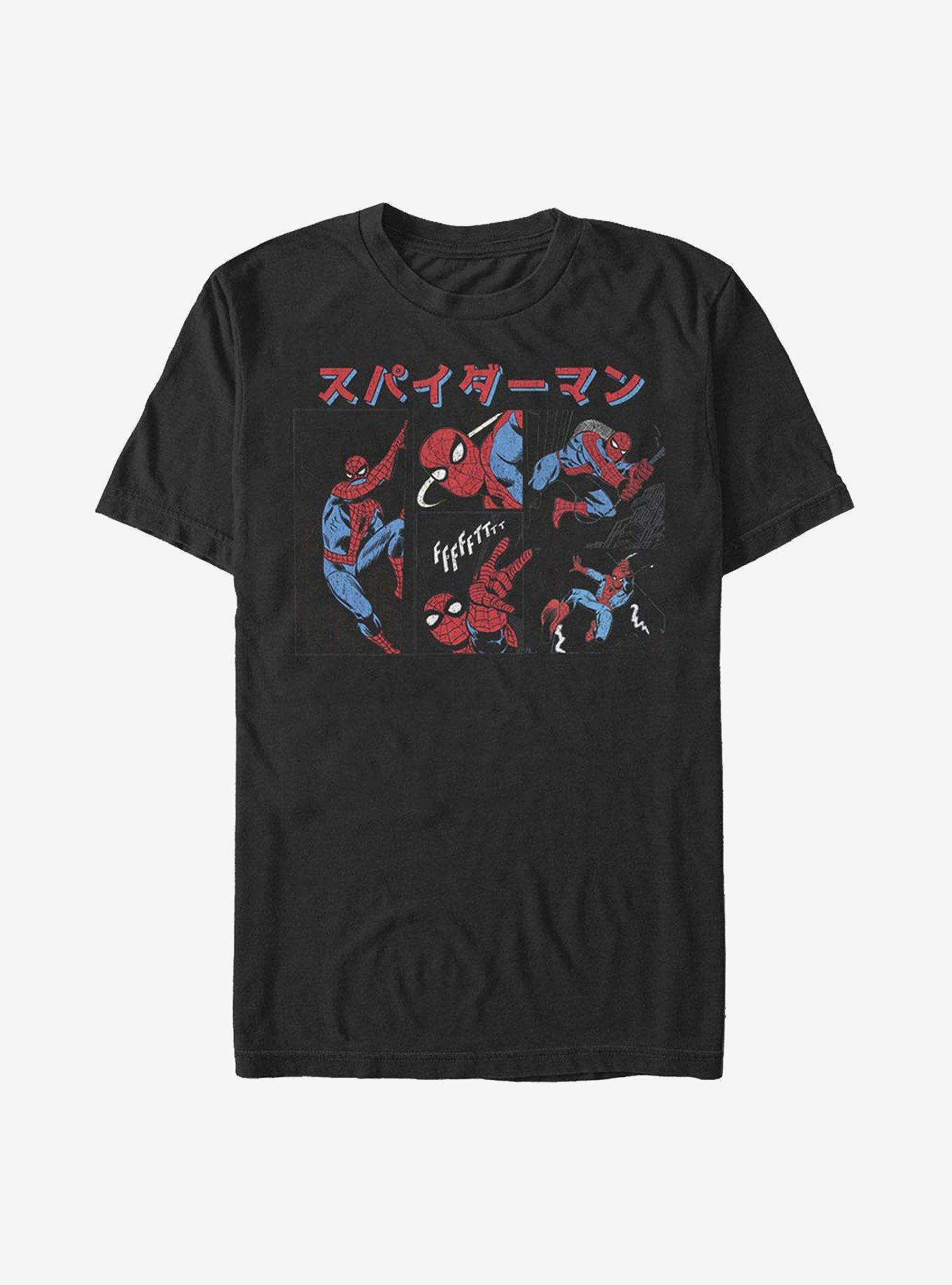 Marvel Spider-Man Japanese Comic Panels T-Shirt, , hi-res