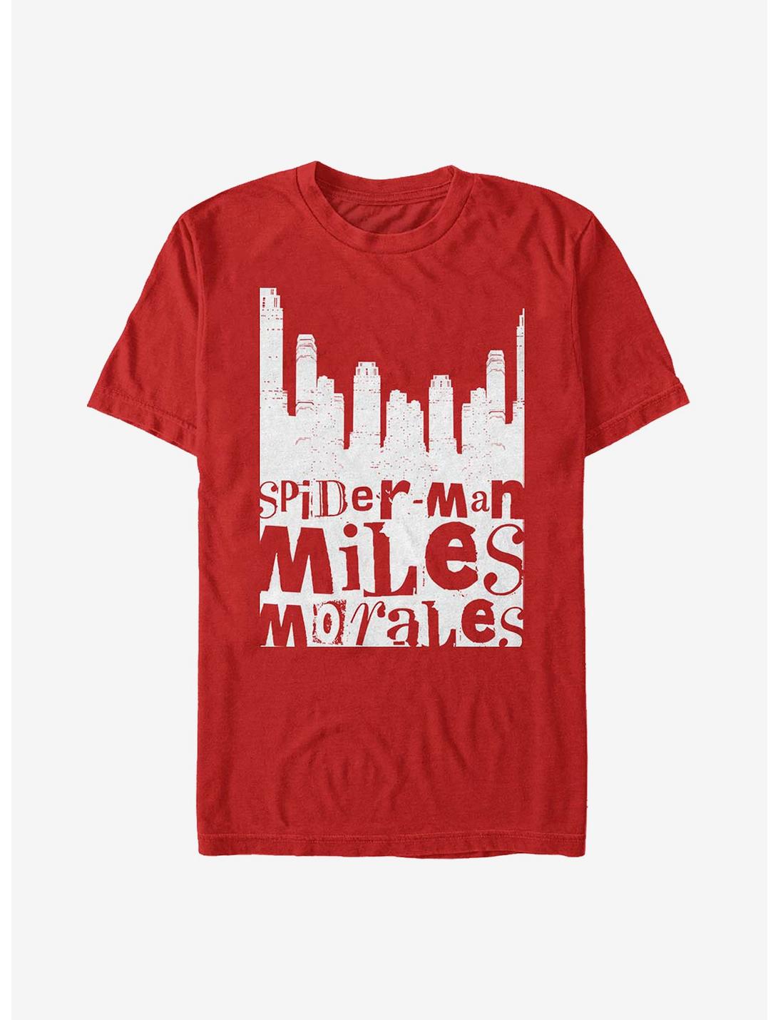 Marvel Spider-Man Miles Miles Morales City T-Shirt, RED, hi-res