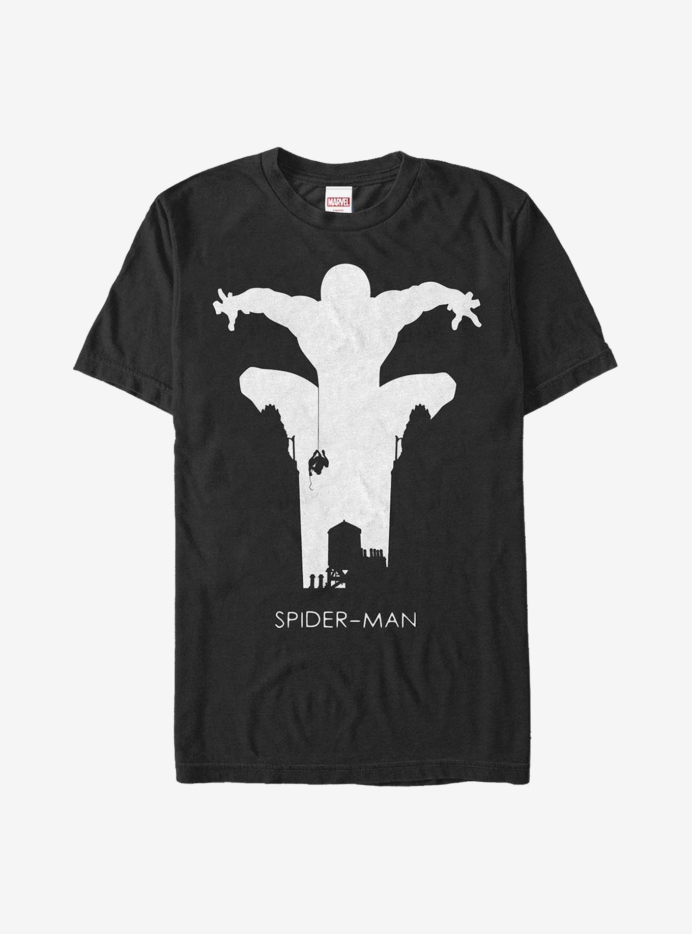 Marvel Spider-Man Silhouette T-Shirt, BLACK, hi-res