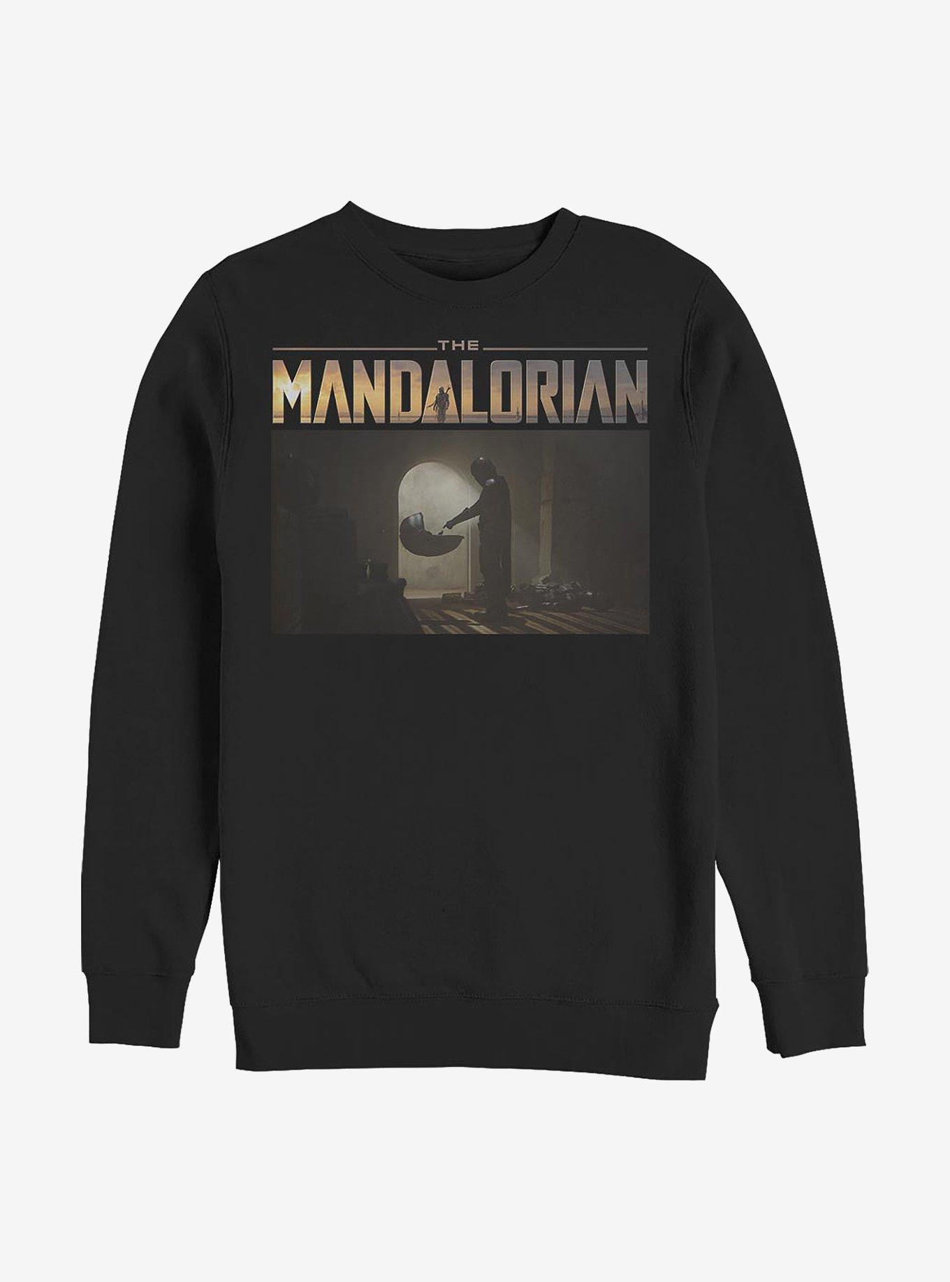 Star Wars The Mandalorian Child Logo Scene Crew Sweatshirt