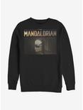 Star Wars The Mandalorian The Child Logo Scene Crew Sweatshirt, BLACK, hi-res