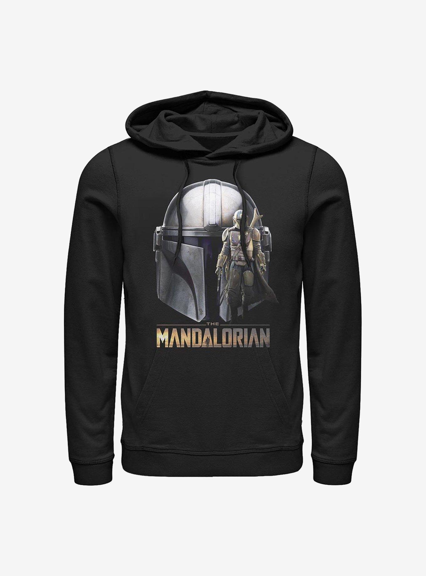 Star Wars The Mandalorian Mando Head Hoodie, BLACK, hi-res